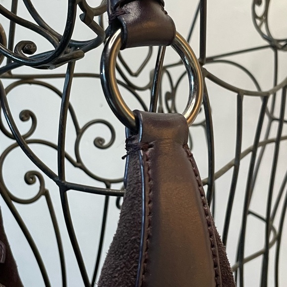 Via Spiga Purple Suede Leather Shoulder Bag #H-7 - Picture 3 of 12